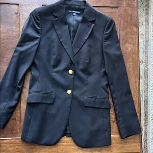 Black Women's Tailored Blazer with Gold Buttons